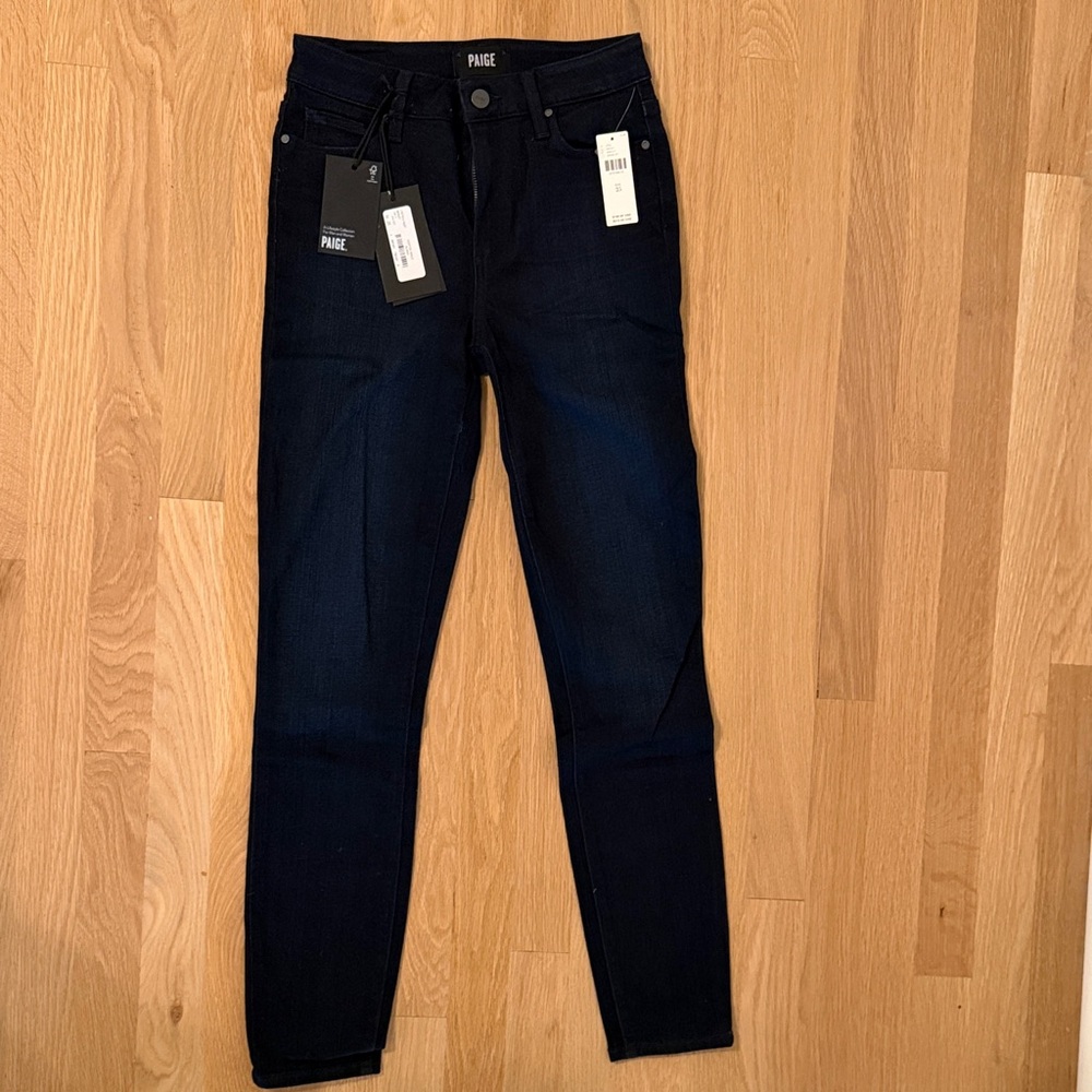 PAIGE Women's Midnight Blue Skinny Jeans NWT Anthropologie